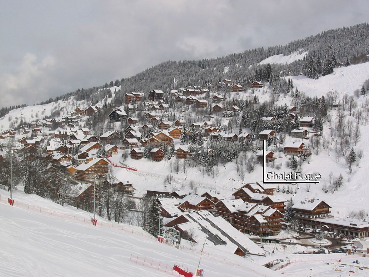 Map Meribel chalet Fugue